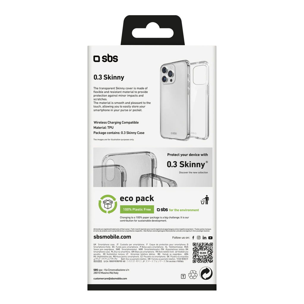 SBS skinny cover skirtas iPhone 16 Pro Max - Transparent
