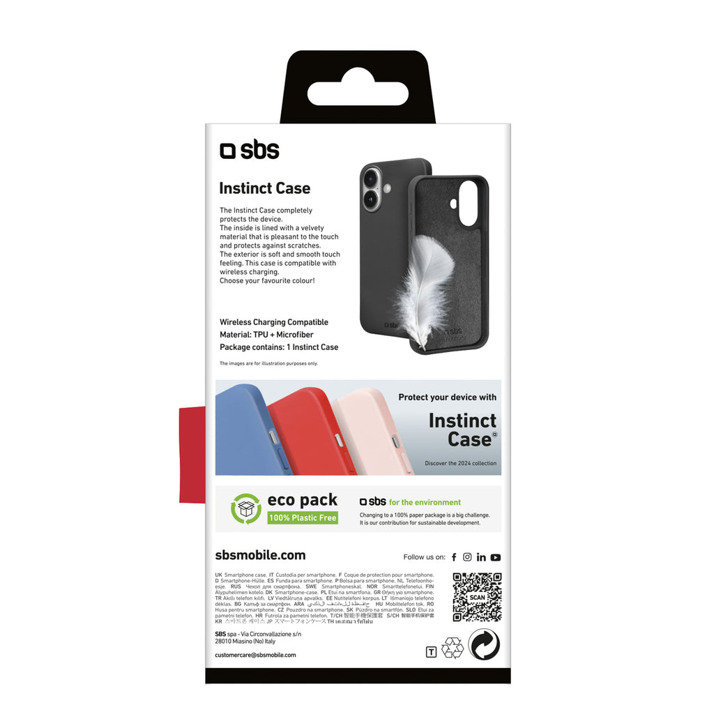 SBS instinct iPhone 16 Case - Black