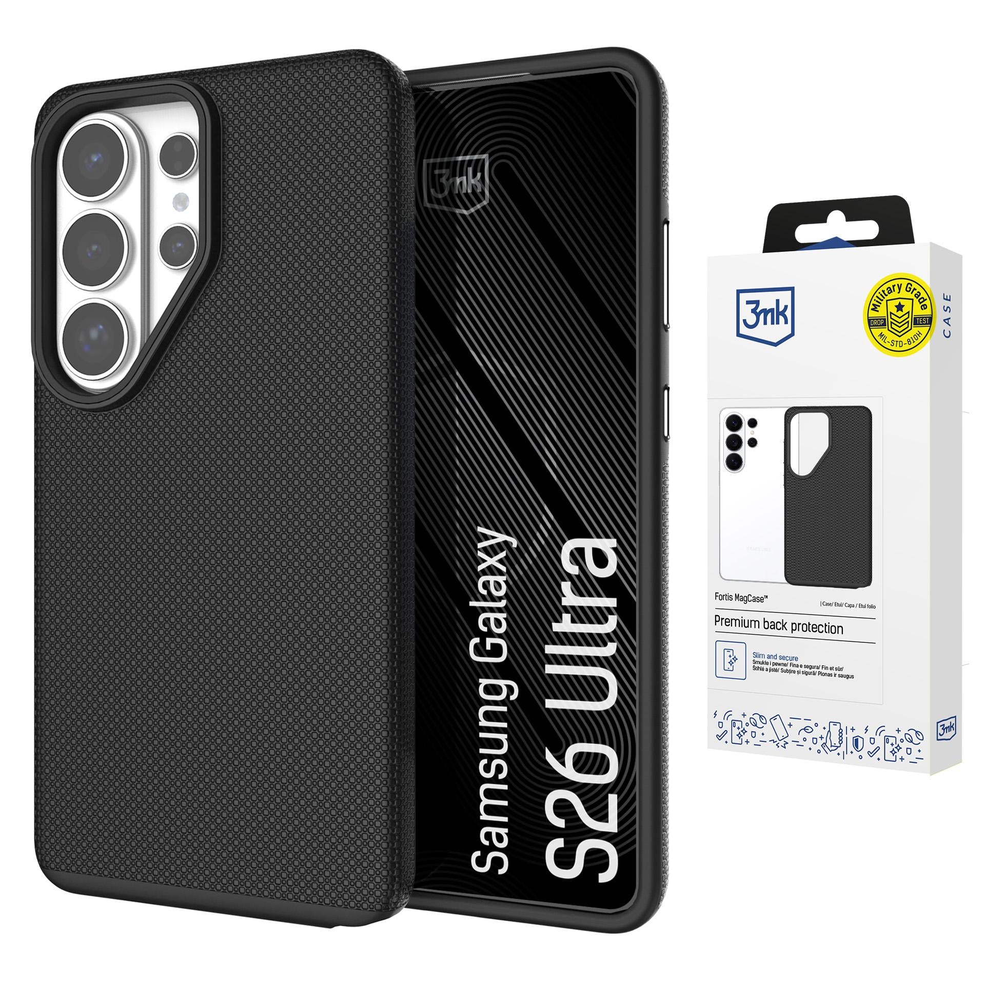 3mk Fortis MagCase skirtas Samsung Galaxy S26 Ultra - juodas -- Samsung Galaxy S26 Ultra