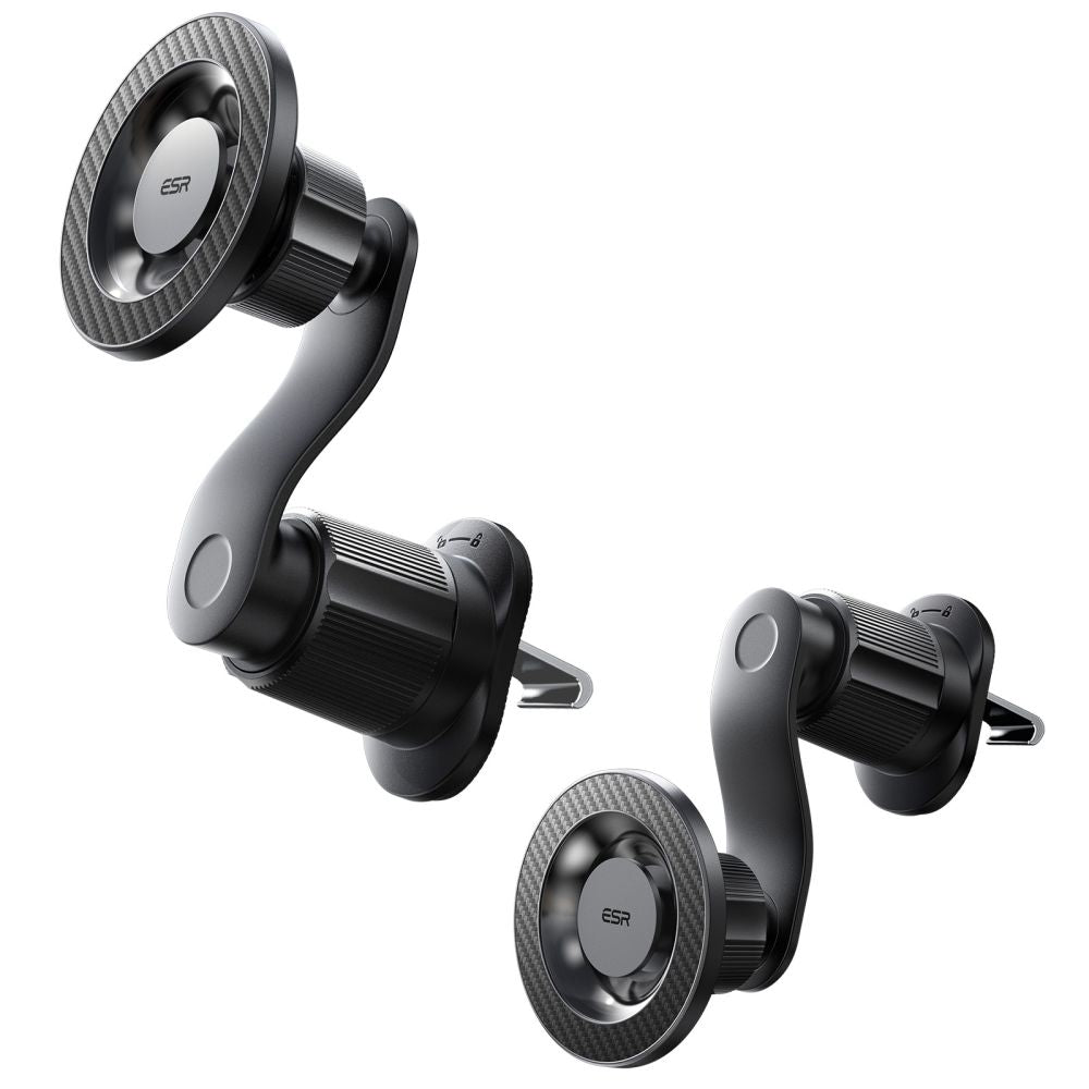 ESR omnilock MagSafe car air vent mount - juoda -- Cell phone holders