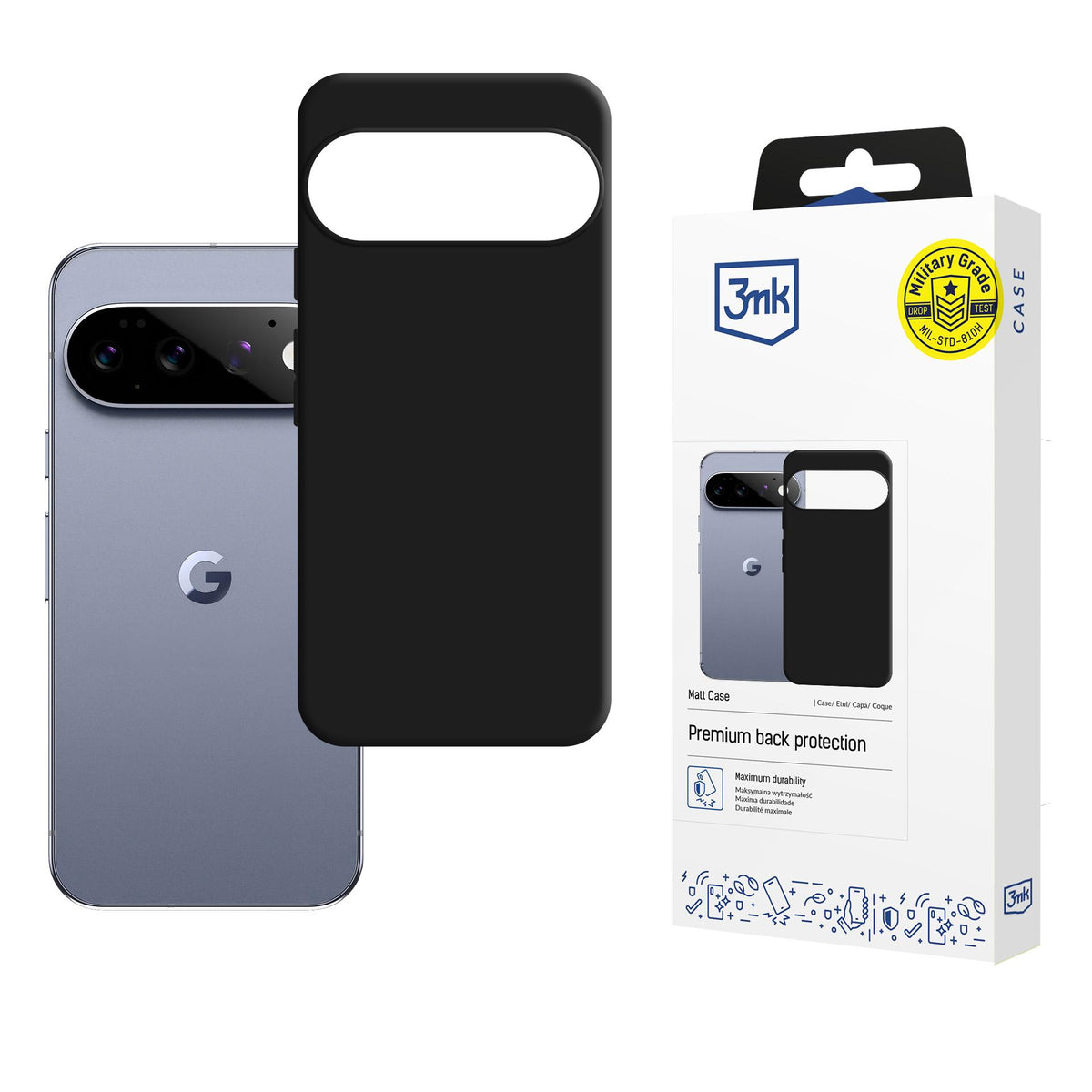 3mk Matt Case dėklas Google Pixel 11 / Pixel 11 Pro - juodas -- Google Pixel 11 / Google Pixel 11 Pro