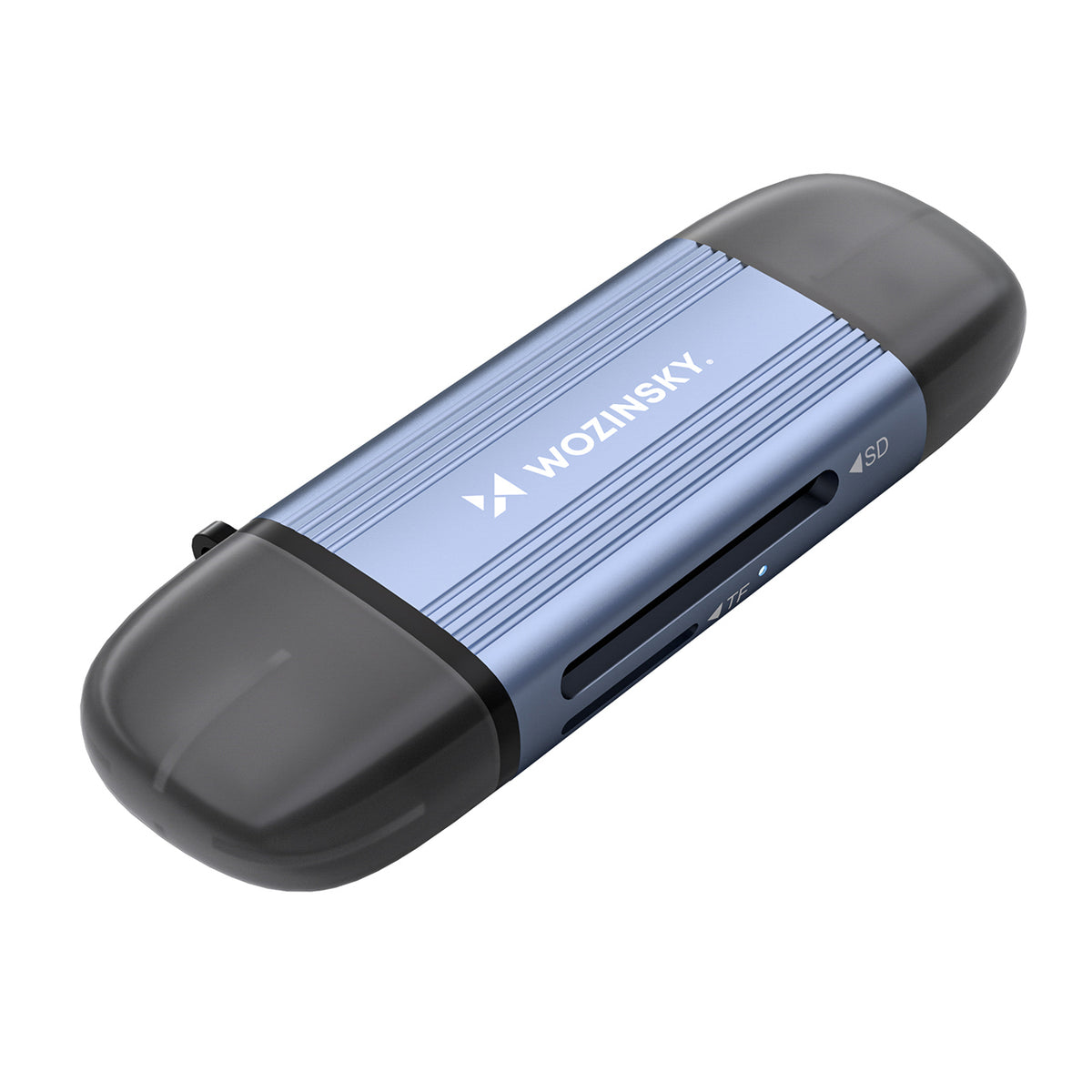 Atminties kortelių skaitytuvas Wozinsky WCR-5G SD ir microSD USB-A 3.0 / USB-C 3.0 aliuminis - pilkas -- Memory Card Readers