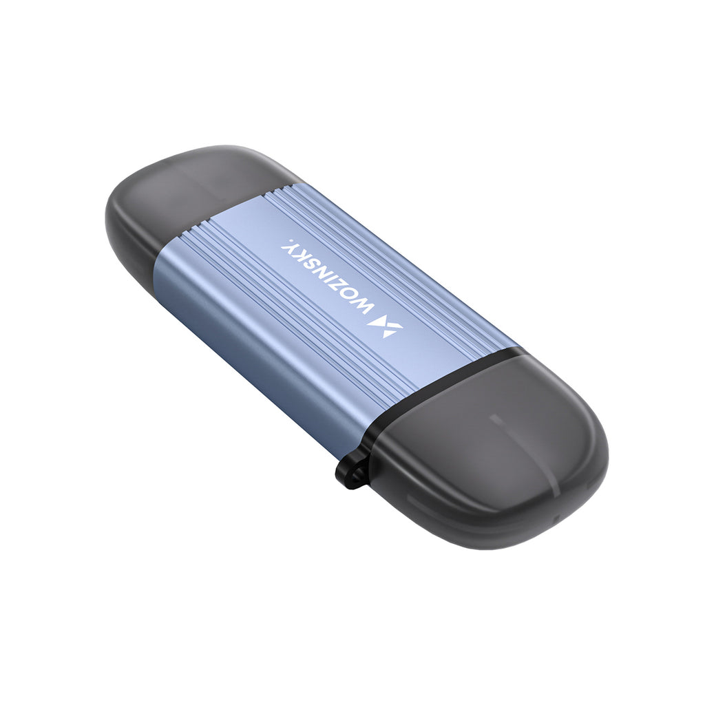 Atminties kortelių skaitytuvas Wozinsky WCR-5G SD ir microSD USB-A 3.0 / USB-C 3.0 aliuminis - pilkas -- Memory Card Readers