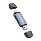 Atminties kortelių skaitytuvas Wozinsky WCR-5G SD ir microSD USB-A 3.0 / USB-C 3.0 aliuminis - pilkas -- Memory Card Readers