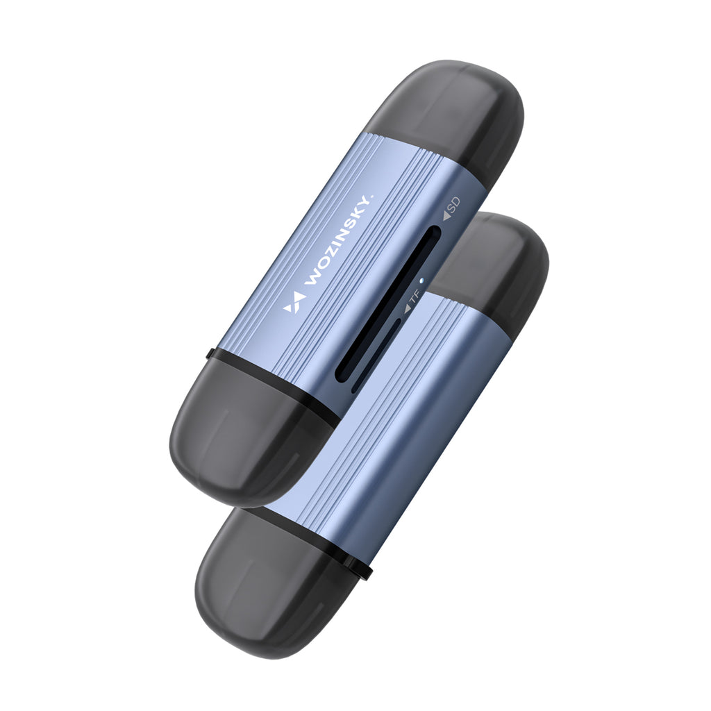 Atminties kortelių skaitytuvas Wozinsky WCR-5G SD ir microSD USB-A 3.0 / USB-C 3.0 aliuminis - pilkas -- Memory Card Readers