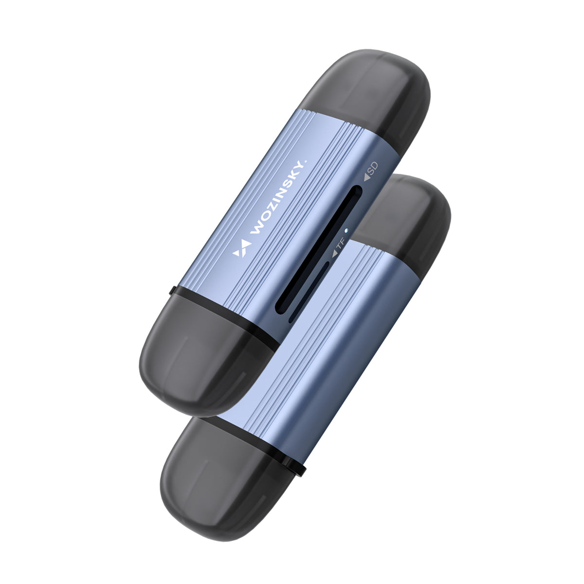 Atminties kortelių skaitytuvas Wozinsky WCR-5G SD ir microSD USB-A 3.0 / USB-C 3.0 aliuminis - pilkas -- Memory Card Readers
