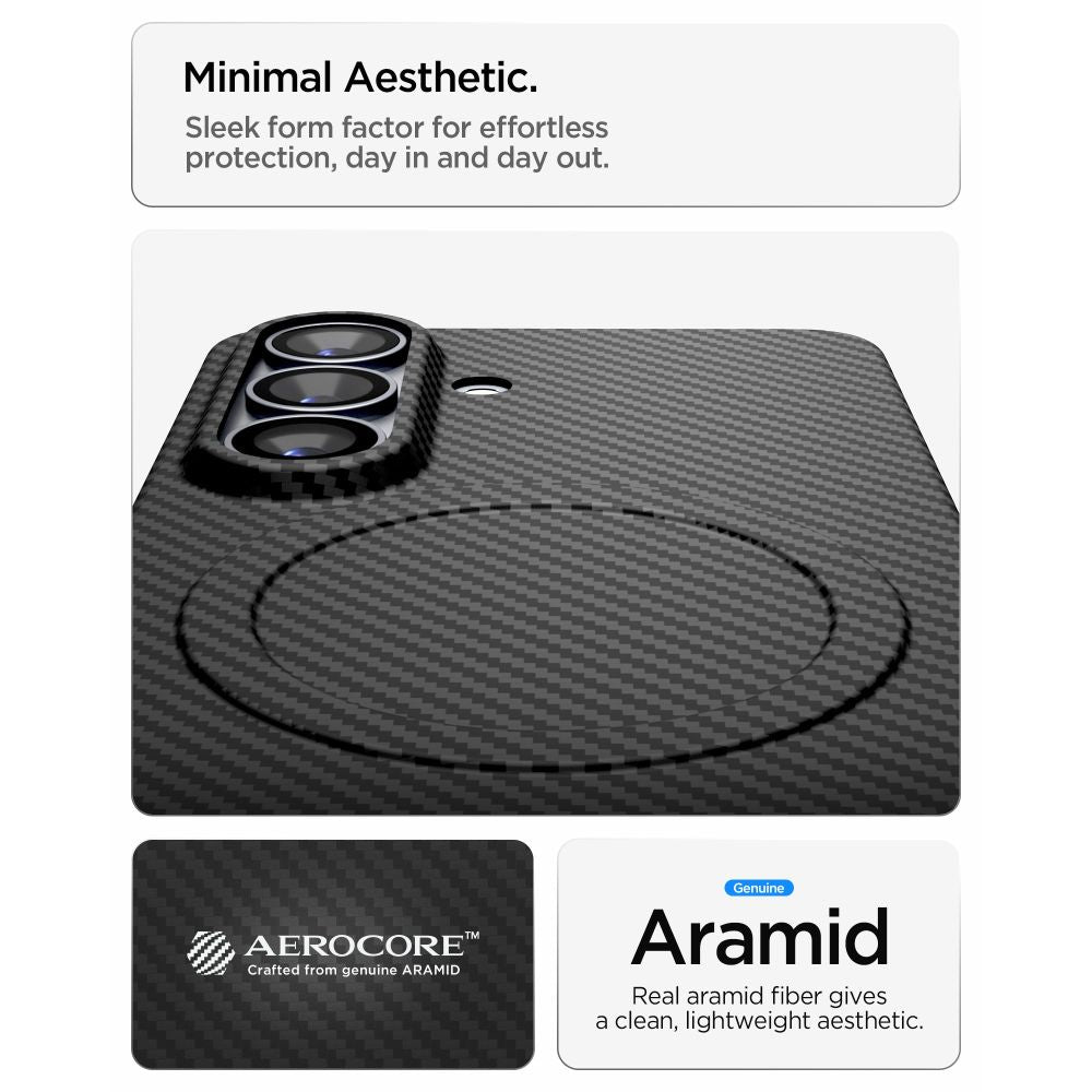 Spigen airskin aramid mag MagSafe dėklas skirtas Samsung Galaxy S26 - Black