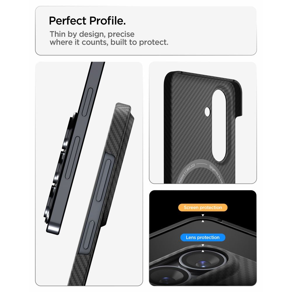 Spigen airskin aramid mag MagSafe dėklas skirtas Samsung Galaxy S26 - Black