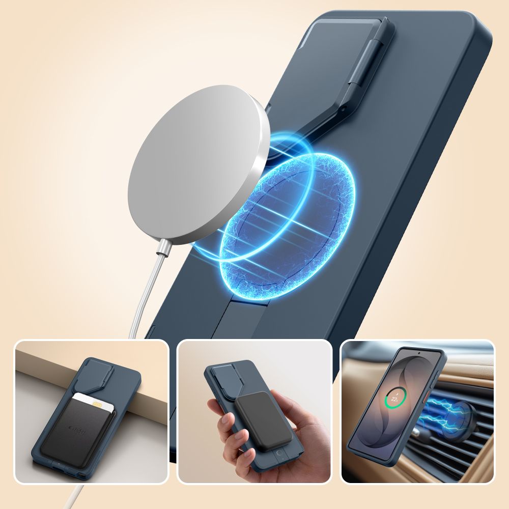 Tech-protect kevlar aura MagSafe dėklas skirtas Samsung Galaxy S26 Ultra - Navy Blue -- Samsung Galaxy S26 Ultra - Navy Blue
