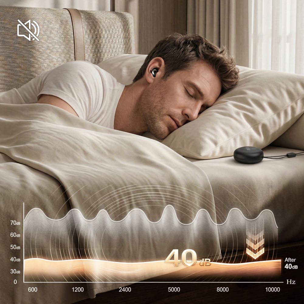 Tech-Protect QuietFit silikoninės ausinės su akustiniu filtru - Juoda -- Uncategorized