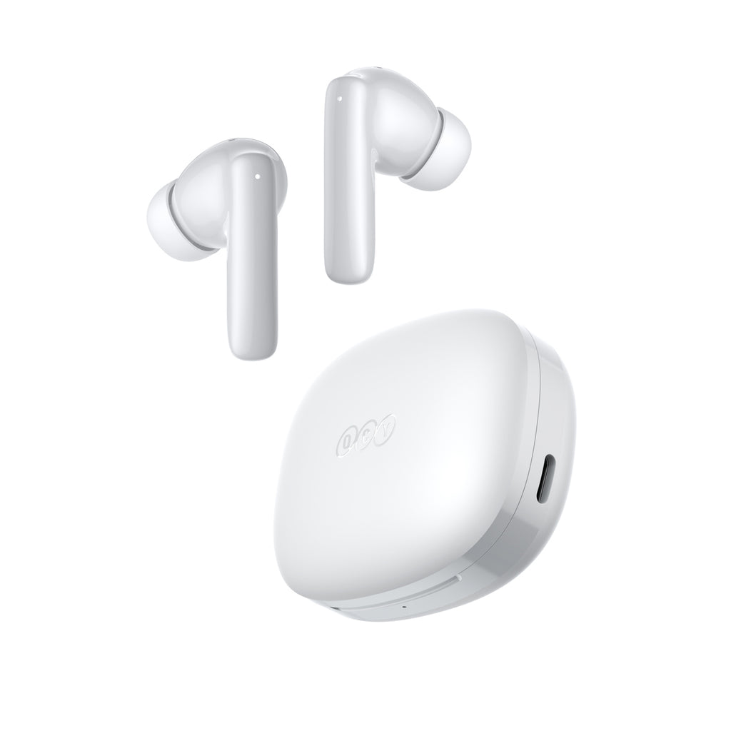 QCY T13 Pro belaidžiai viso orelio triukšmo slopinimo ANC ausimės - balta -- Headphones