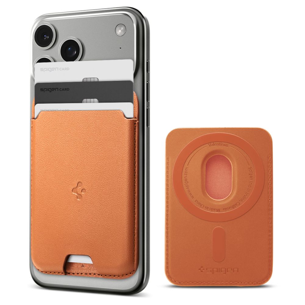 Spigen Valentinus MagSafe Magnetinė telefono piniginė - Oranžinė -- Uncategorized