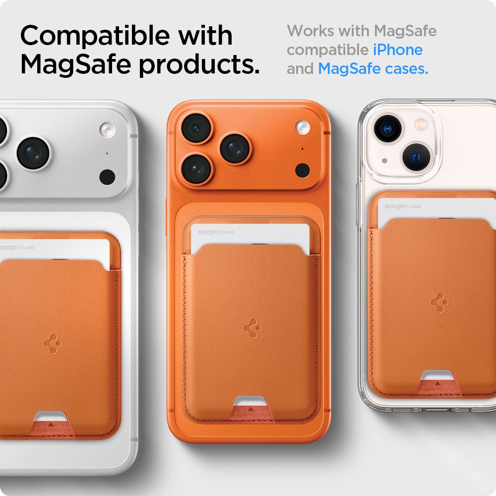 Spigen Valentinus MagSafe Magnetinė telefono piniginė - Oranžinė -- Uncategorized