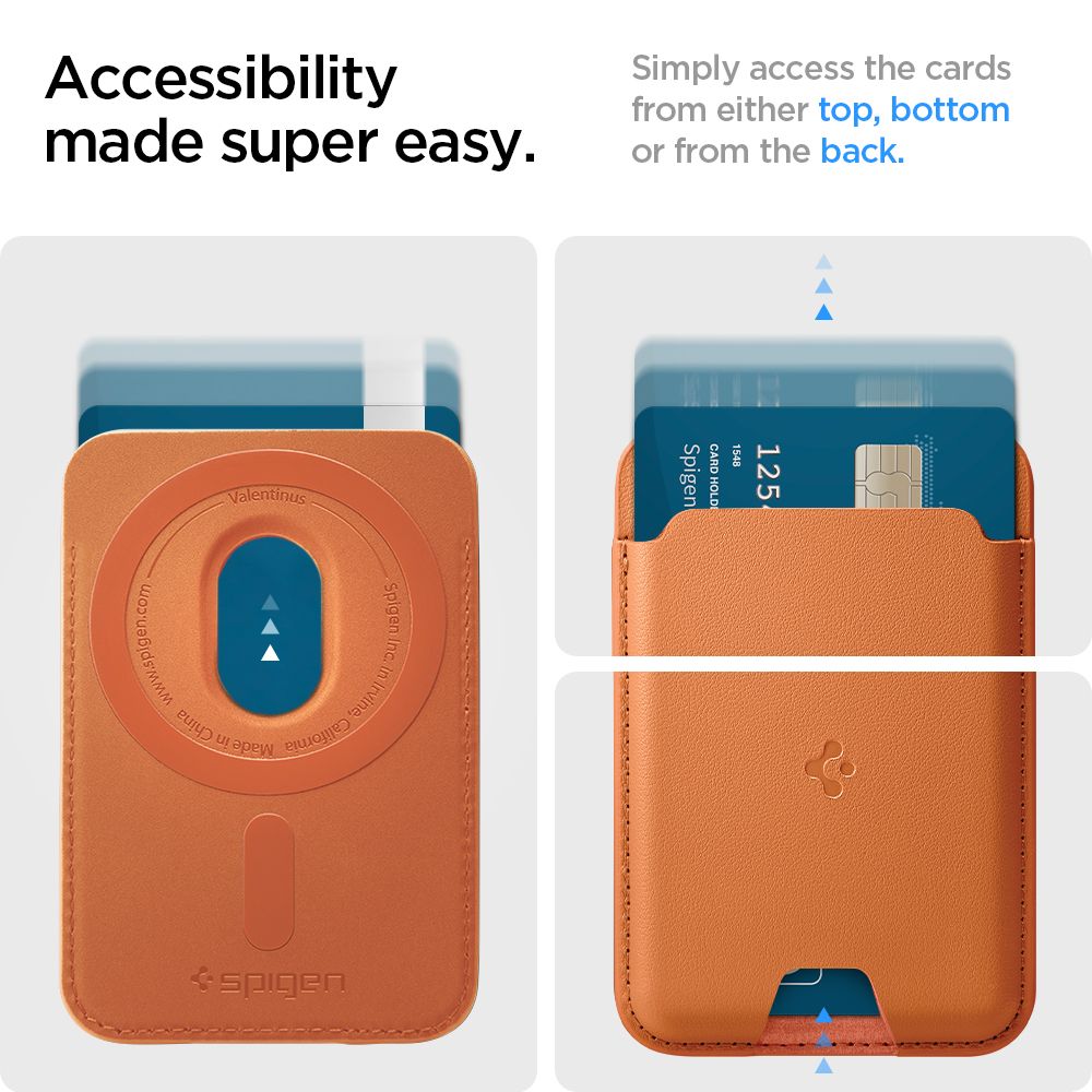 Spigen Valentinus MagSafe Magnetinė telefono piniginė - Oranžinė -- Uncategorized