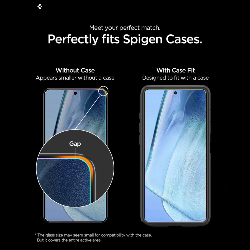 Spigen Glas.tR EZ Fit Pro AC Anti Reflection grūdintas stiklas, 2 vnt., skirtas Samsung Galaxy S26 -- Samsung Galaxy S26
