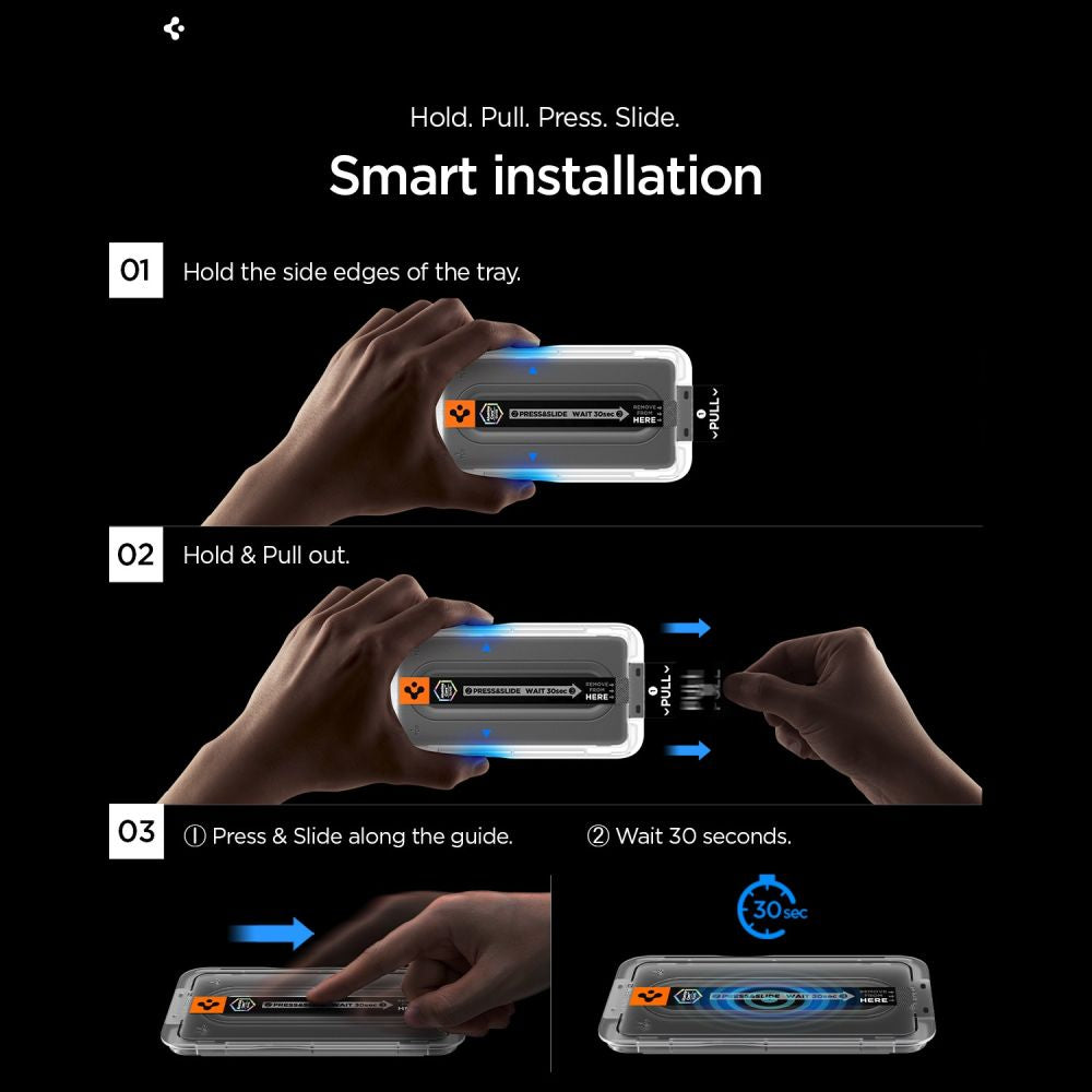 Spigen Glas.tR EZ Fit Pro AC Anti Reflection grūdintas stiklas, 2 vnt., skirtas Samsung Galaxy S26 -- Samsung Galaxy S26