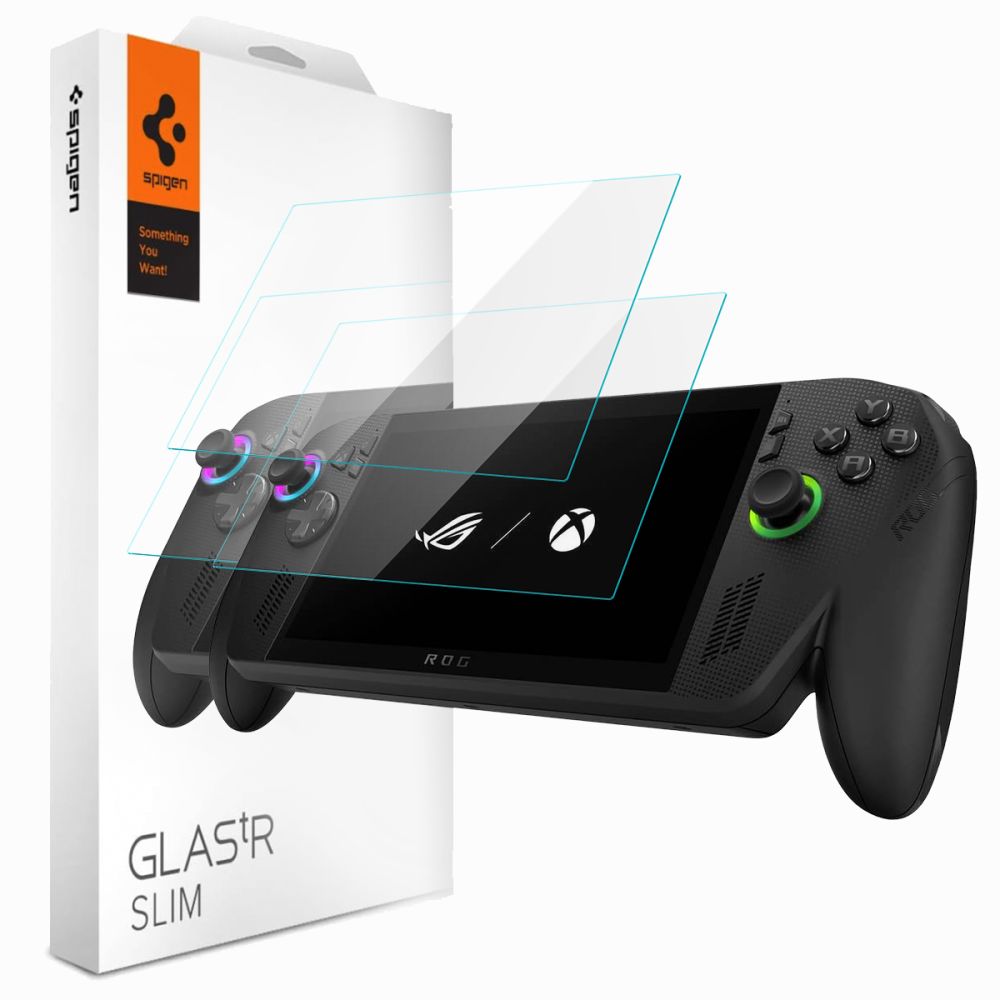 Spigen Glas.tR Slim grūdintas stiklas, 2 vnt., skirtas ROG Xbox Ally X (2024/2025) / ROG Xbox Ally (2025) / ROG Ally...