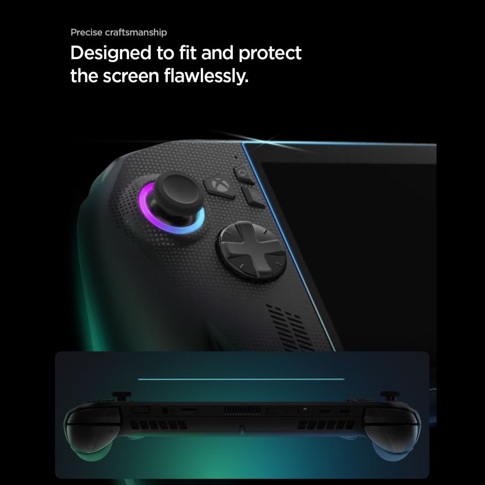 Spigen Glas.tR Slim grūdintas stiklas, 2 vnt., skirtas ROG Xbox Ally X (2024/2025) / ROG Xbox Ally (2025) / ROG Ally...