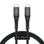 Tech-Protect Ultraboost UB11T USB-C / USB-C PD 240W / QC3.0 Kabelis 100 cm - Juodas -- Cell phone cables