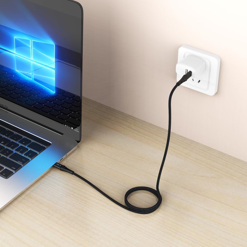 Tech-Protect Ultraboost UB11T USB-C / USB-C PD 240W / QC3.0 Kabelis 200 cm - Juodas -- Cell phone cables