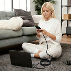 Tech-Protect Ultraboost UB11T USB-C / USB-C PD 240W / QC3.0 Kabelis 200 cm - Juodas -- Cell phone cables