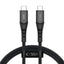Tech-Protect Ultraboost UB11T USB-C / USB-C PD 100W / QC3.0 Kabelis 100 cm - Juodas -- Cell phone cables