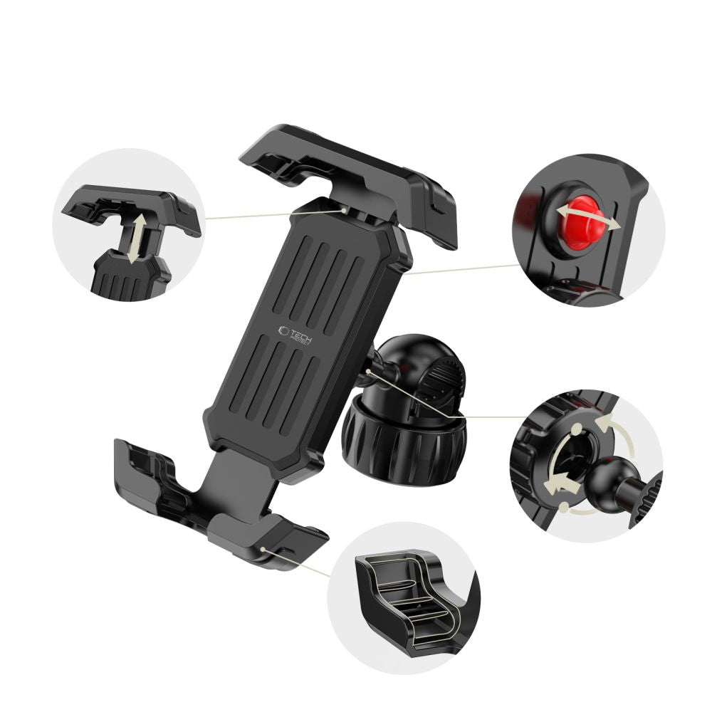 Tech-Protect V6 vairo laikiklis - Juodas -- Cell phone holders