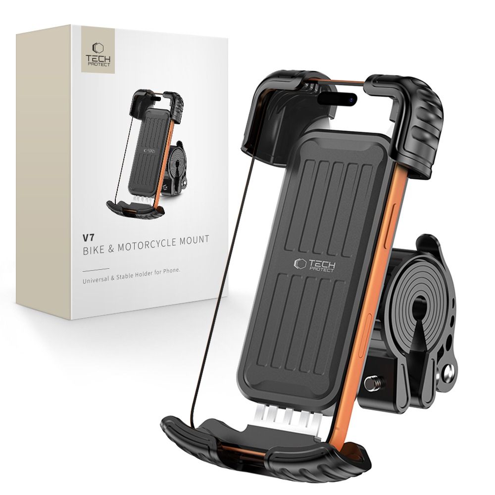 Tech-Protect V7 vairo laikiklis - Juodas -- Cell phone holders