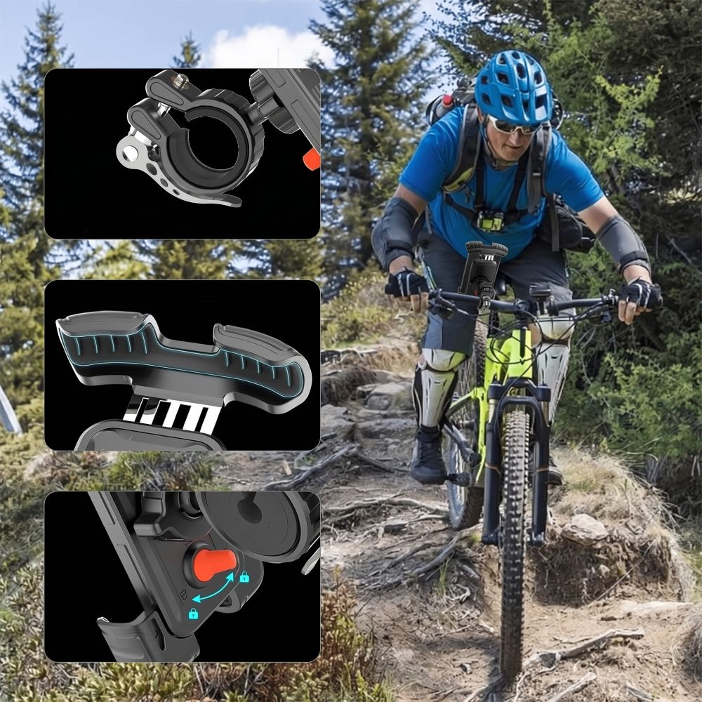 Tech-Protect V7 vairo laikiklis - Juodas -- Cell phone holders