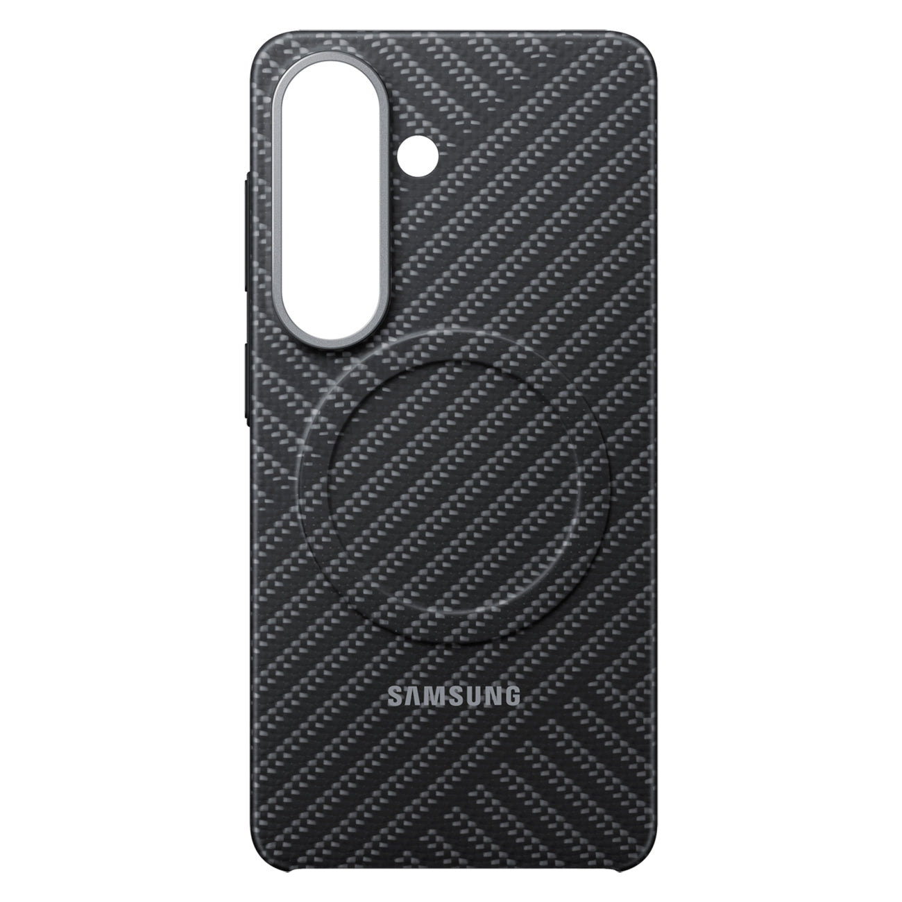 Samsung Carbon Magnet Case, skirtas Samsung Galaxy S26, suderinamas su MagSafe - pilkas -- Samsung Galaxy S26