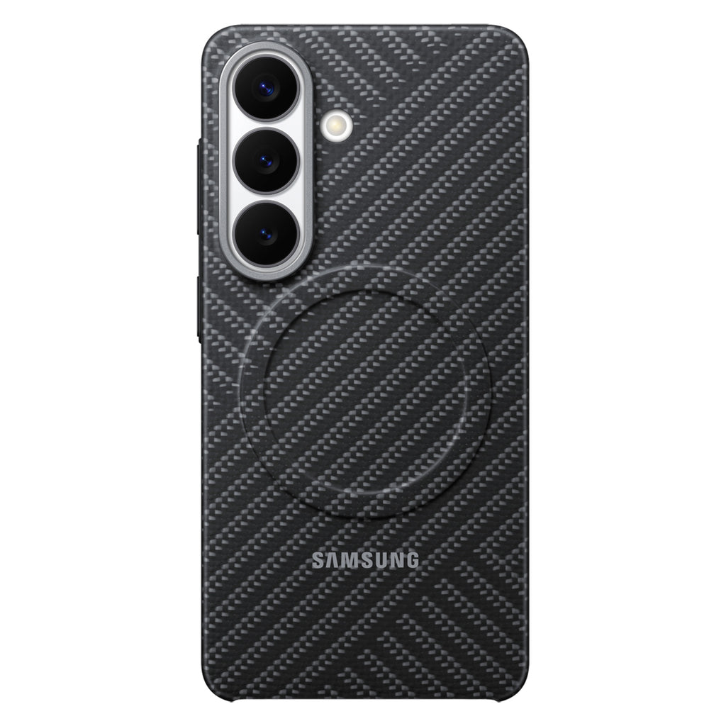 Samsung Carbon Magnet Case, skirtas Samsung Galaxy S26, suderinamas su MagSafe - pilkas -- Samsung Galaxy S26