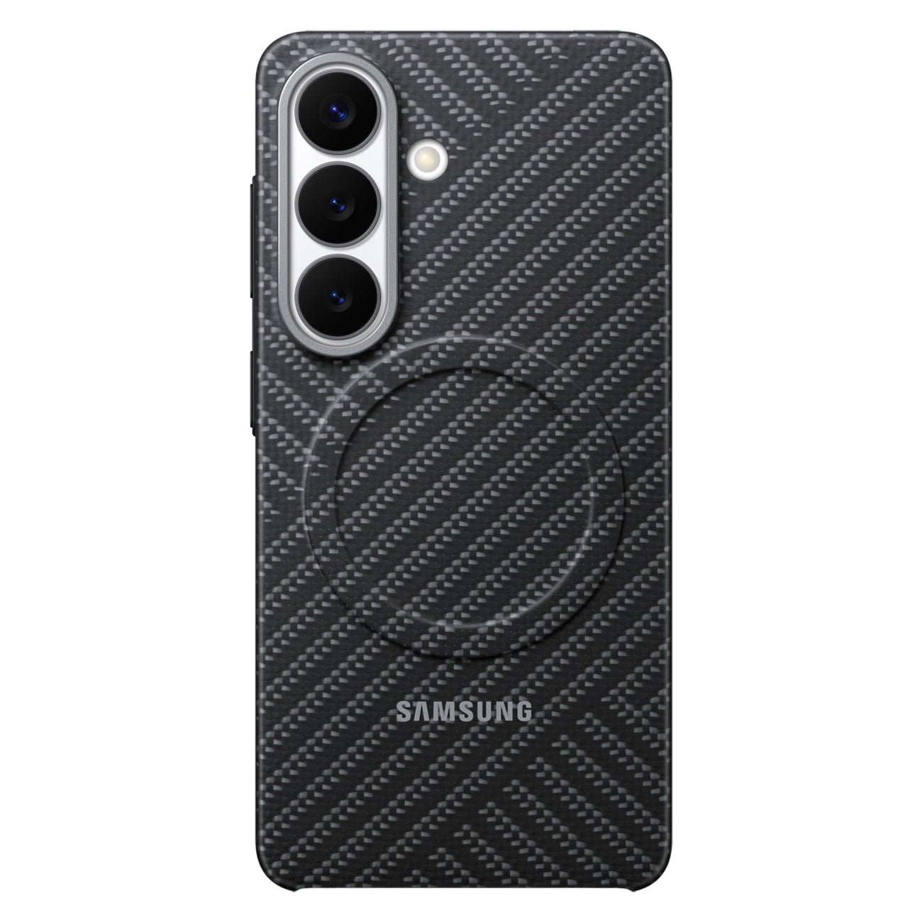 Samsung Carbon Magnet Case, skirtas Samsung Galaxy S26, suderinamas su MagSafe - pilkas -- Samsung Galaxy S26