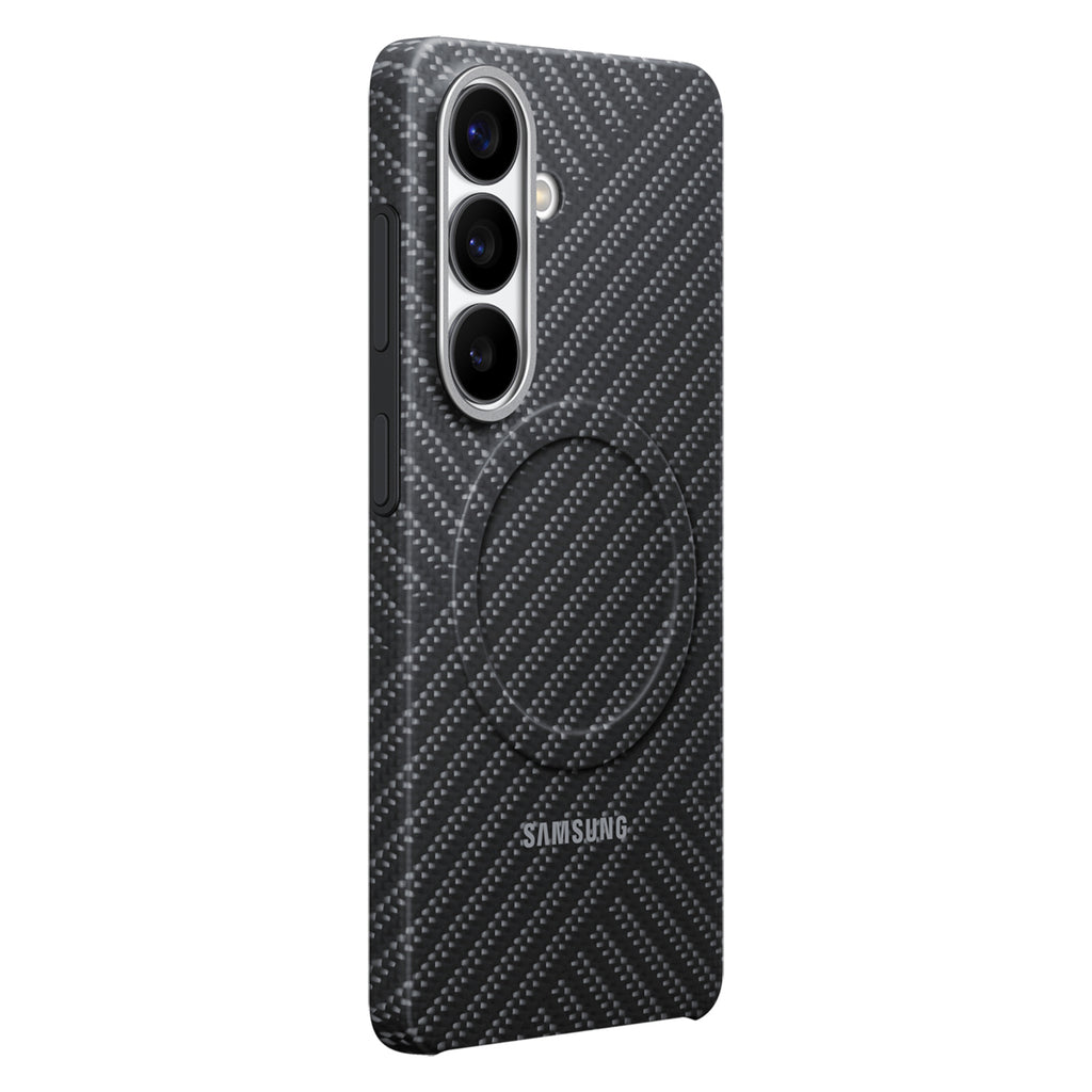 Samsung Carbon Magnet Case, skirtas Samsung Galaxy S26, suderinamas su MagSafe - pilkas -- Samsung Galaxy S26