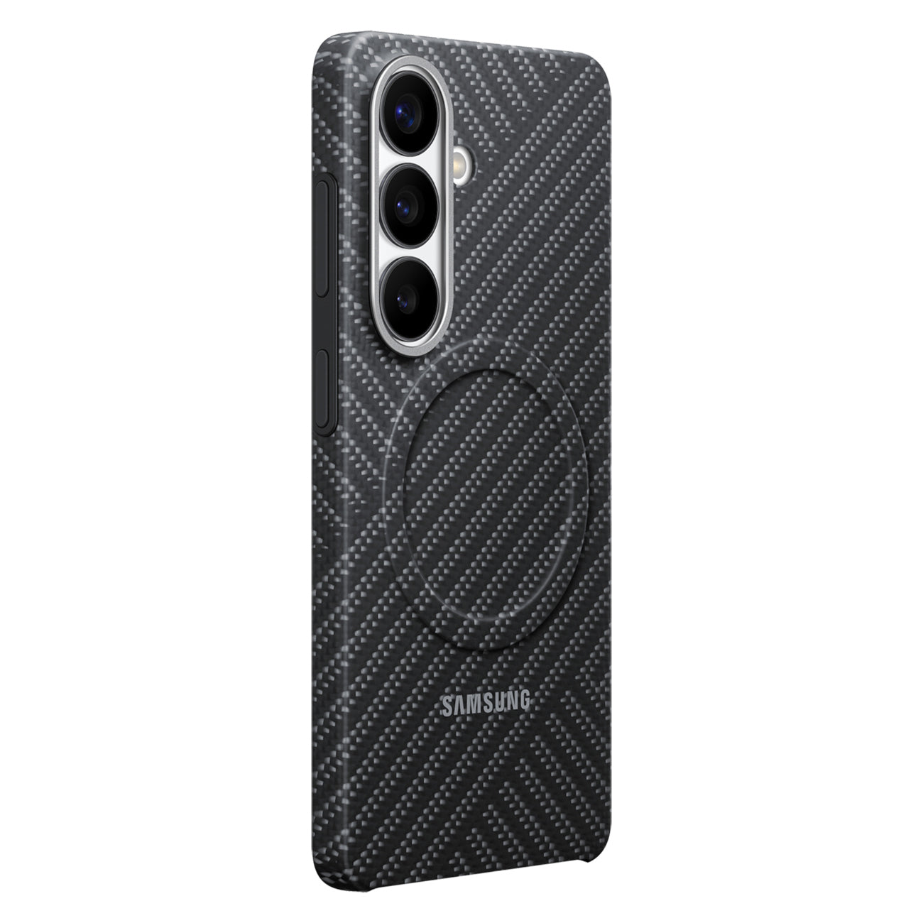 Samsung Carbon Magnet Case, skirtas Samsung Galaxy S26, suderinamas su MagSafe - pilkas -- Samsung Galaxy S26