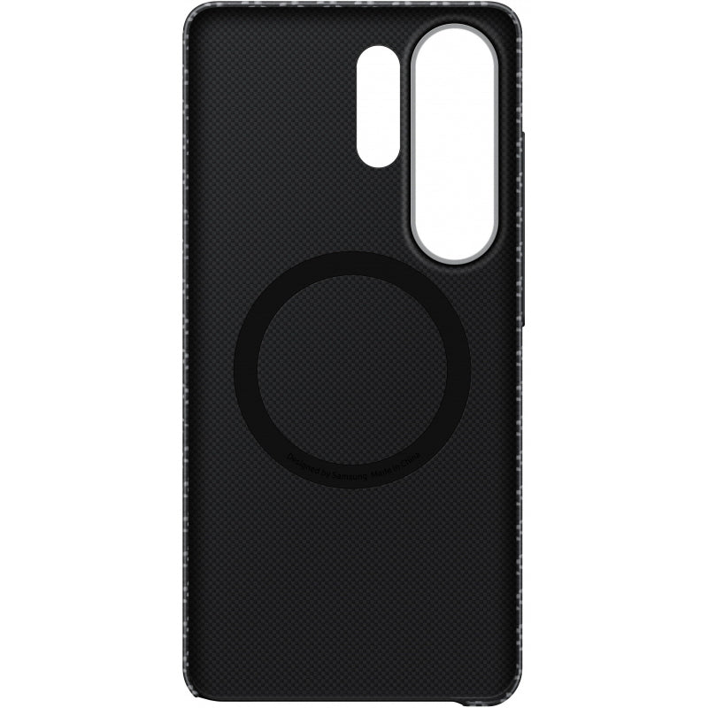Samsung Carbon Magnet Case, skirtas Samsung Galaxy S26 Ultra, suderinamas su MagSafe - pilkas -- Samsung Galaxy S26 Ultra