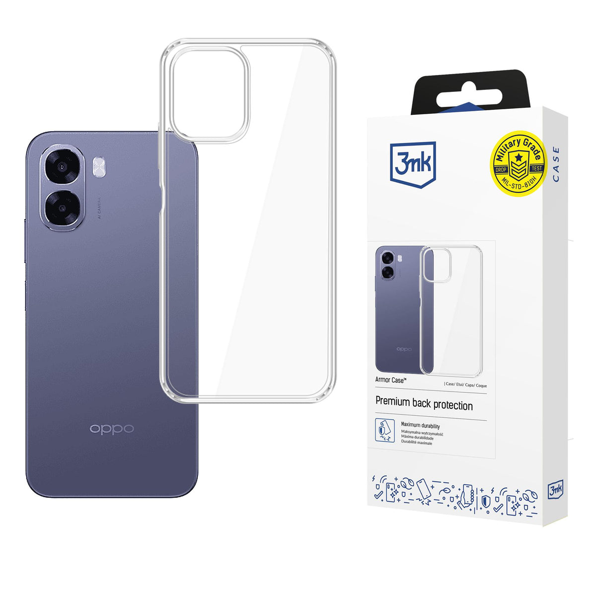 3mk Armor dėklas Oppo A6 4G / A6K 4G - Skaidri -- Oppo A6 4G / Oppo A6K 4G