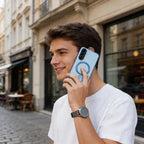 Tech-Protect MagFlex MagSafe dėklas Samsung Galaxy A57 5G - Skaidri mėlyna -- Samsung Galaxy A57 5G