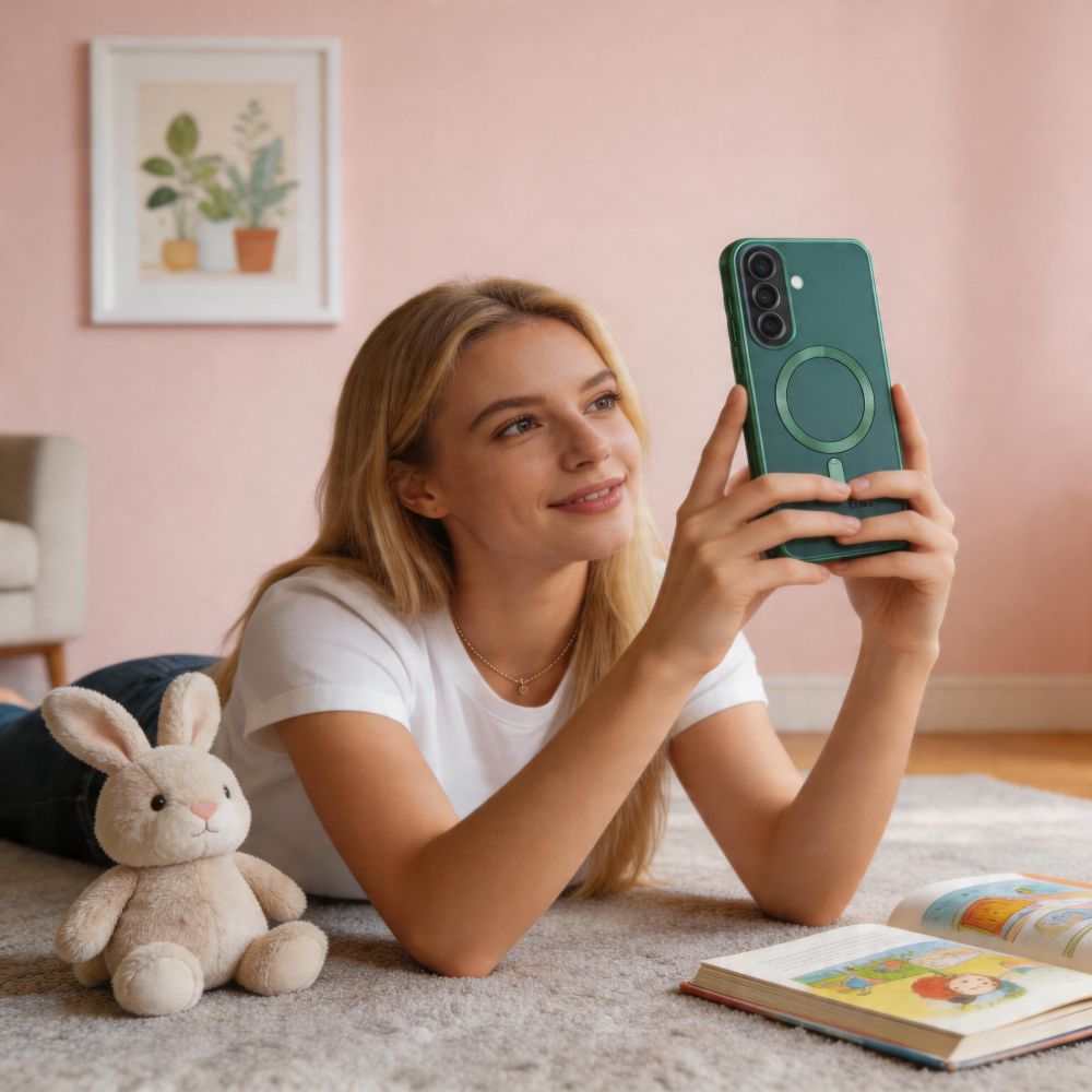 Tech-Protect MagFlex MagSafe dėklas Samsung Galaxy A37 5G - Skaidri žalia -- Samsung Galaxy A37 5G