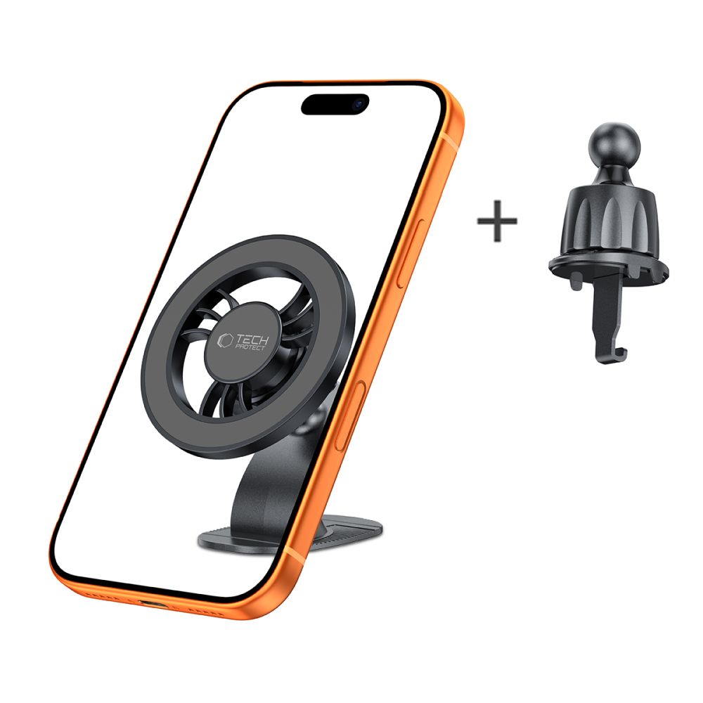 Tech-Protect N56 automobilinis laikiklis prietaisų skydeliui/oro grotelėms - Juodas -- Cell phone holders