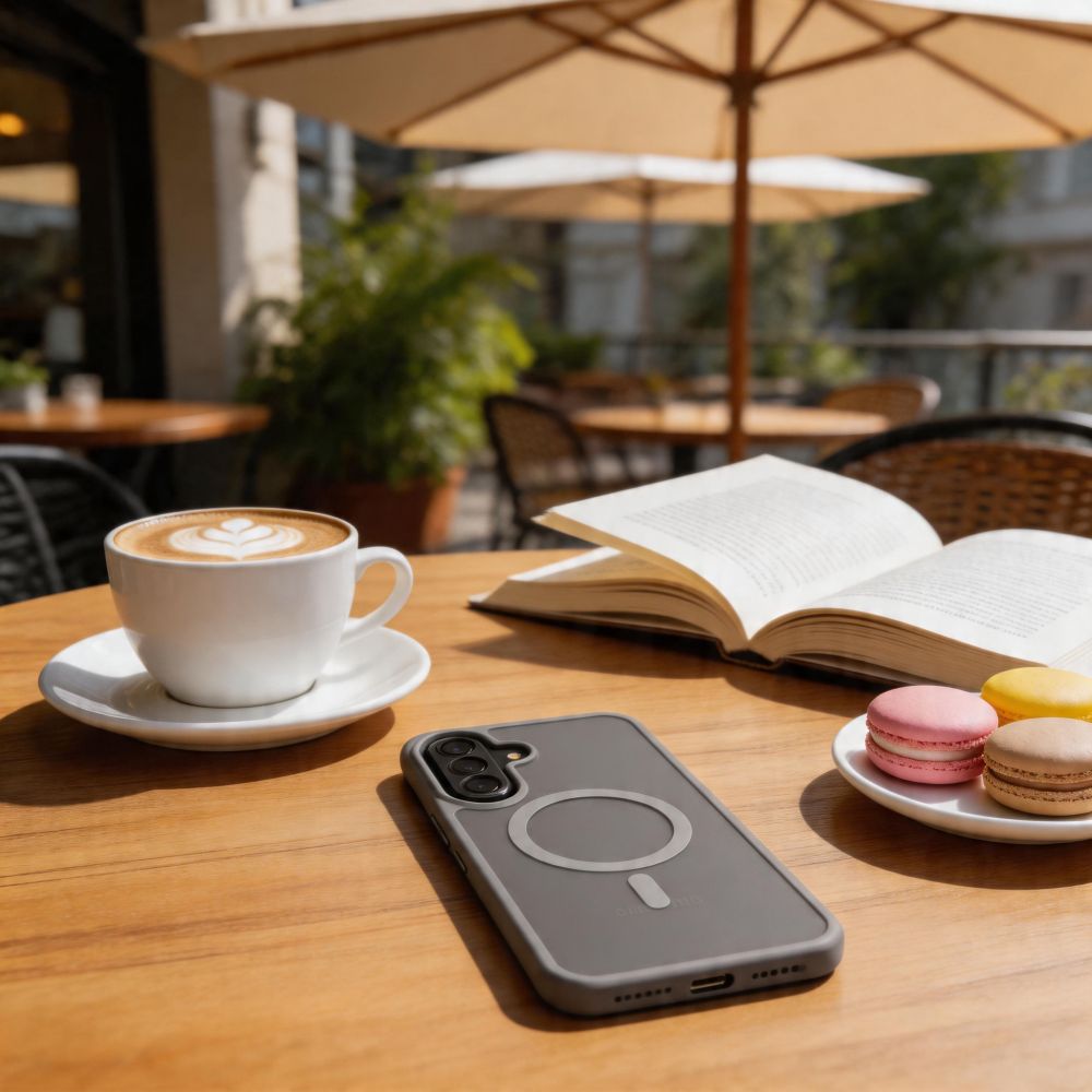 Tech-Protect Magmat MagSafe dėklas Samsung Galaxy A57 5G - Matinė pilka -- Samsung Galaxy A57 5G