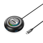 Orico YXR5-C3 RGB USB Hub 4 prievadų USB-A 3.0 su SD ir microSD skaitytuvu 1,8 m – Juoda -- USB Hubs