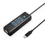 Orico PW3UR25-C3 USB šalintuvas 4 prievadų 3x USB-A 3.0 1x RJ45 2,5G Ethernet 0,15m - juodas -- USB Hubs