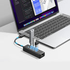 Orico PW3UR25-U3 USB stotelė 4-prievadai 3x USB-A 3.0 1x RJ45 2.5G Ethernet 1 m - juoda -- USB Hubs