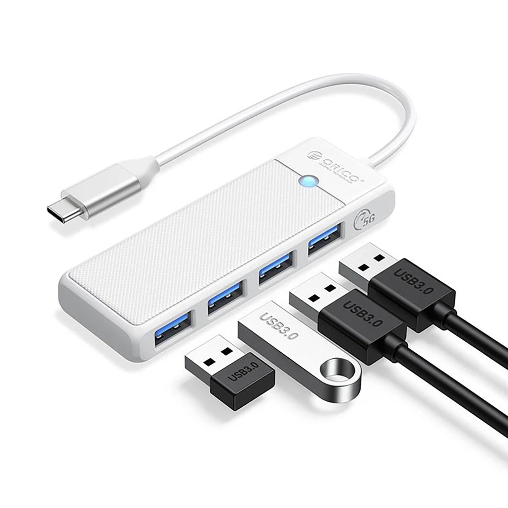 Orico PAPW4A-C3 USB šakotuvė 4-portų 4x USB-A 3.0 1,8 m - balta -- USB Hubs
