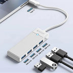 Orico PAPW4A-C3 USB šakotuvė 4-portų 4x USB-A 3.0 1 m - balta -- USB Hubs
