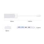 Orico PAPW2AC-C3 USB Hub 4 prievadų 2x USB-A 3.0 1x USB-C 3.0 su USB-C PD 100W 0.15m - baltas -- USB Hubs