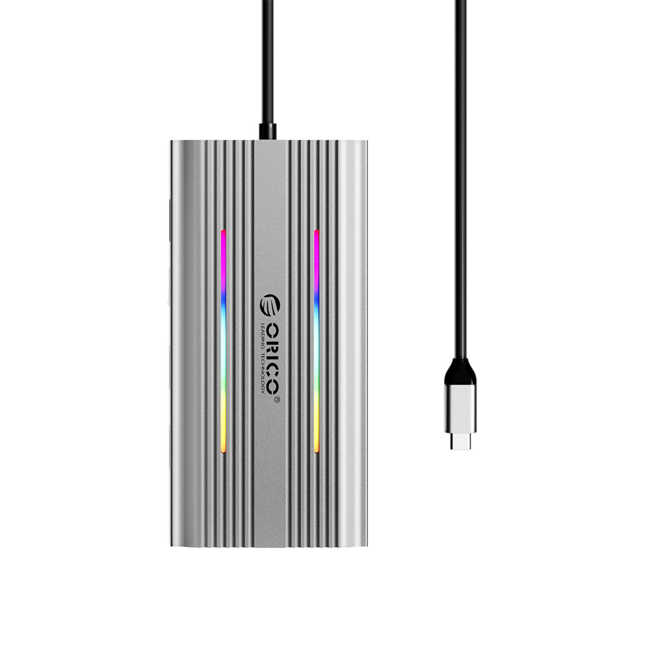 Orico XDR 12in1 RGB USB-C Dokavimo stotis USB-A USB-C PD 100W 2x HDMI 4K 60Hz VGA RJ45 Gigabit SD ir microSD Kortelės...