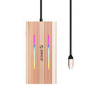 Orico XDR 12in1 RGB USB-C prijungimo stotis USB-A USB-C PD 100W 2x HDMI 4K 60Hz VGA RJ45 Gigabit SD ir microSD kortelės...