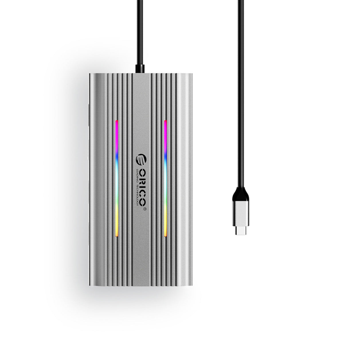 Orico XDR 12in1 RGB USB-C prijungimo stotis 3x USB-A USB-C PD 100W HDMI 4K VGA RJ45 Gigabit SD ir microSD kortelės...