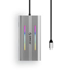 Orico XDR 12in1 RGB USB-C prijungimo stotis 3x USB-A USB-C PD 100W HDMI 4K VGA RJ45 Gigabit SD ir microSD kortelės...